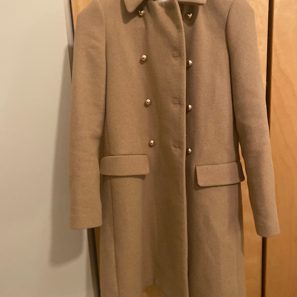 🌹SOLD🌹 MANGO Wool Tan Beige Coat NWOT - Picture 12 of 13